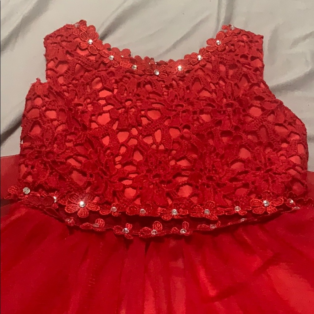 Flower girl red dress